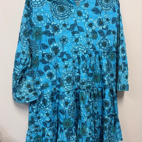 Zara Blue Floral Mini Dress - Picture 7 of 7